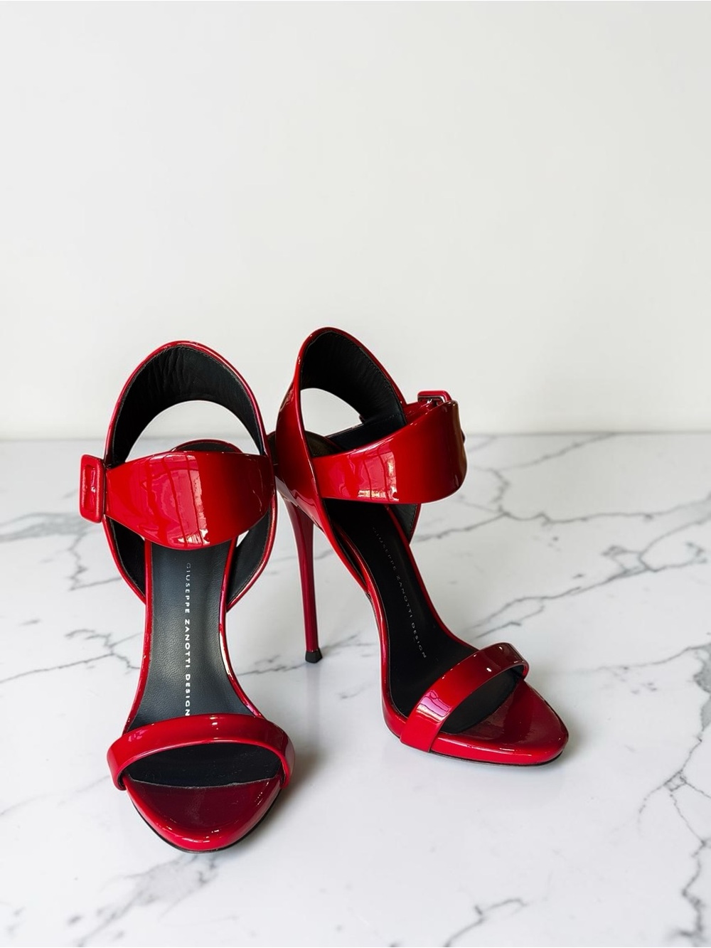 LIMITED EDITION Giuseppe Zanotti Red Patent Leather High Heel Sandals